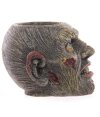 Zombie-Kopf grinsend Teelichthalter 6,5cm
