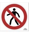 Aufkleber "Für Fußgänger verboten", DIN ISO 7010, Premiumqualität Ø 200 mm (1 Stück)