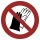 Aufkleber "Benutzen von Handschuhen verboten" DIN ISO 7010, Premiumqualität Ø 30 mm (16 Stück)