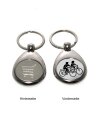 "Fahrrad fahren" Schlüsselanhänger mit Einkaufschip Sport in Silber
