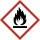 Aufkleber Gefahrzeichen "GHS02, entzündbare Gase", Premiumqualität verschiedene Größen 150x150 mm (5 Stück)
