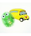 2 Kühlpads Frosch Bus/Gelbes Auto