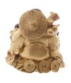 Goldener Buddha sitzend auf Reichtum