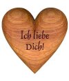 Handschmeichler, Herz aus Holz Ich liebe Dich!