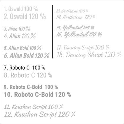 7. Roboto C  100 %